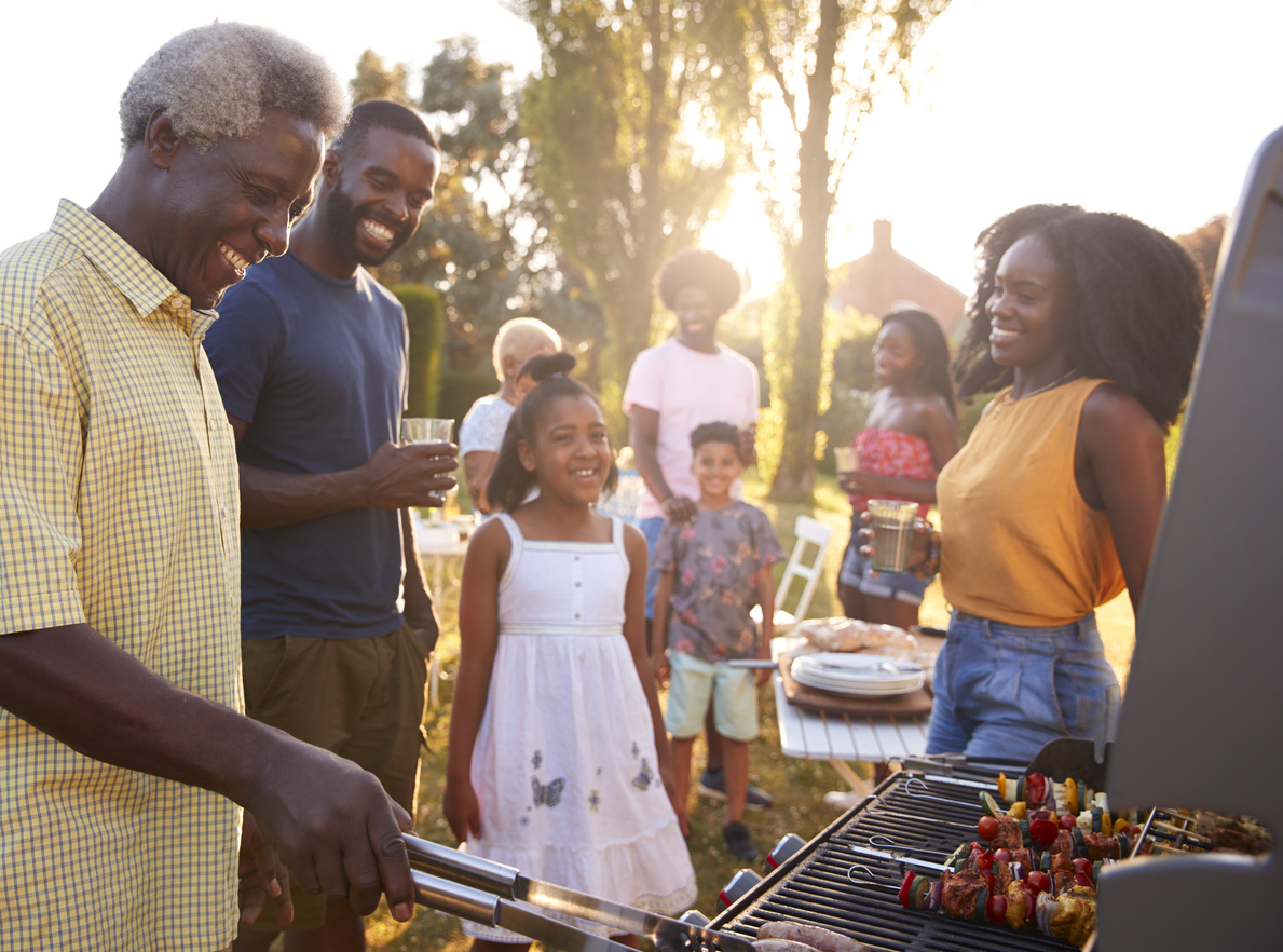 A family enjoying their barbecue bug free.