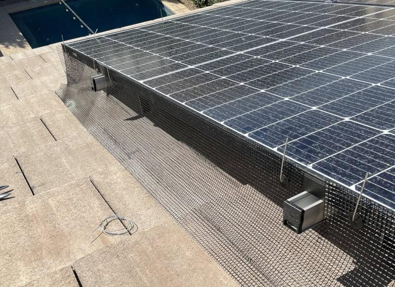 Solar panel exclusion on a Las Vegas roof.